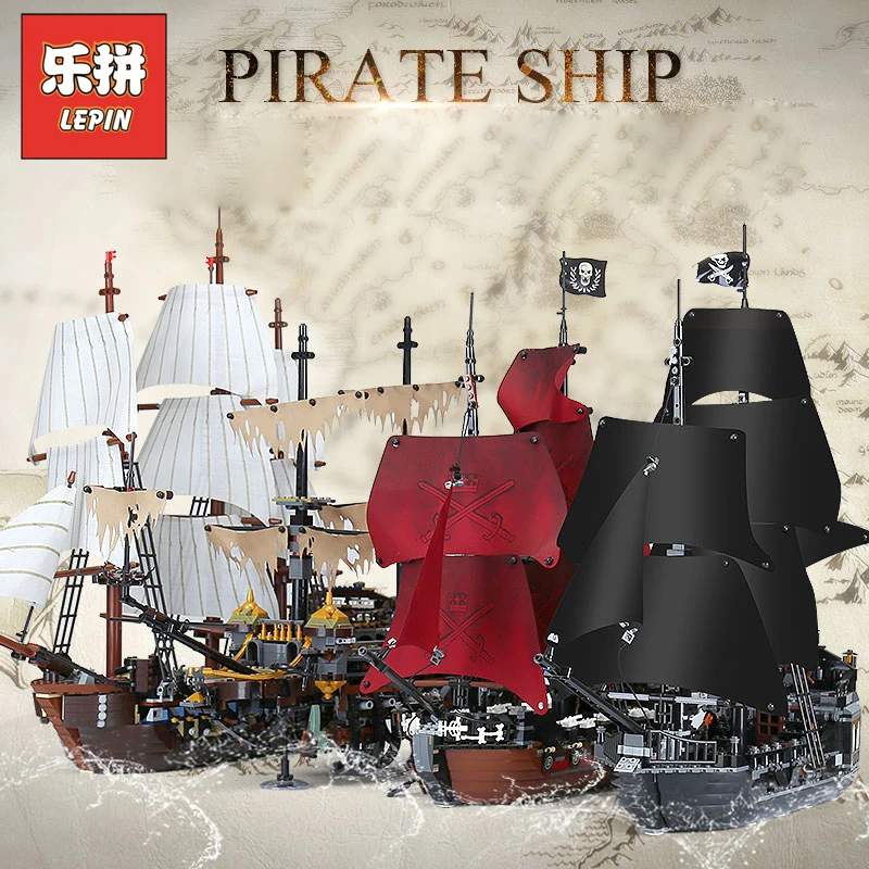 

Lepin Ship Blocks 16006 16009 16016 22001 06057 Pirates of the Caribbean Legoinglys Movies 4195 70618 Model Building Bricks