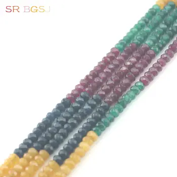

Free Shipping 2x4mm Kinds of Stone Very Small Beads Natural Faceted Rondelle Natural Gems Stone Jewelry Beads Strand 15"
