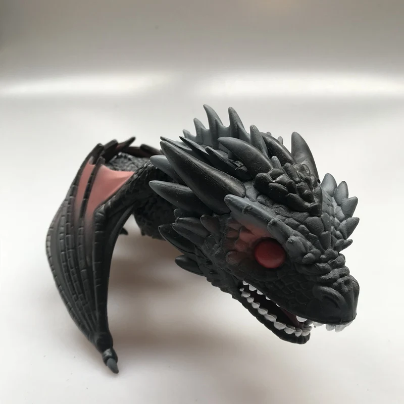 Funko pop Secondhand 6 ''Игра престолов-Viserion, Rhaegal, Dragon Виниловая фигурка Коллекционная модель свободная игрушка - Цвет: Белый