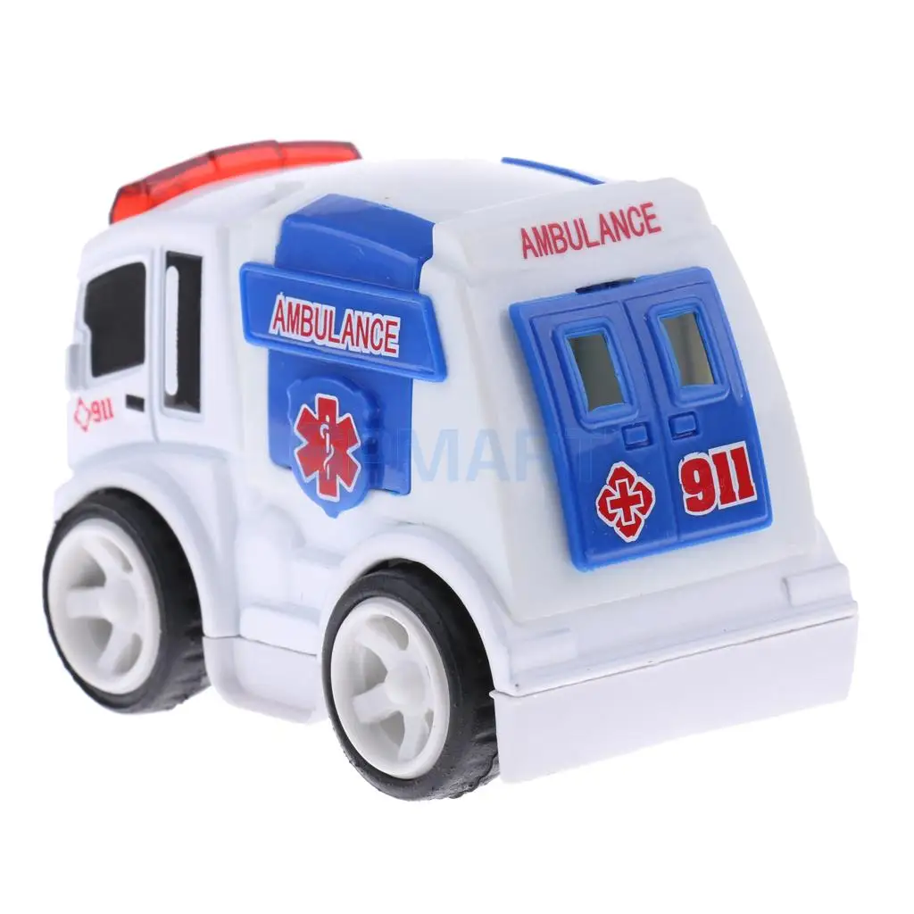 1:64 Scale Alloy Ambulance/Fire Truck Model Diecast Car Kids Children Vehicles Toy Collections Desktop Decor