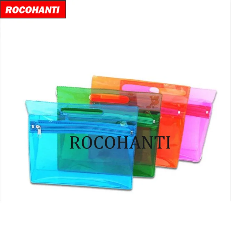

100x Clear PVC Cosmetic Bag With Zipper Use for Carrying Cosmetic , Gift , Stationery , Custom Promotional Item