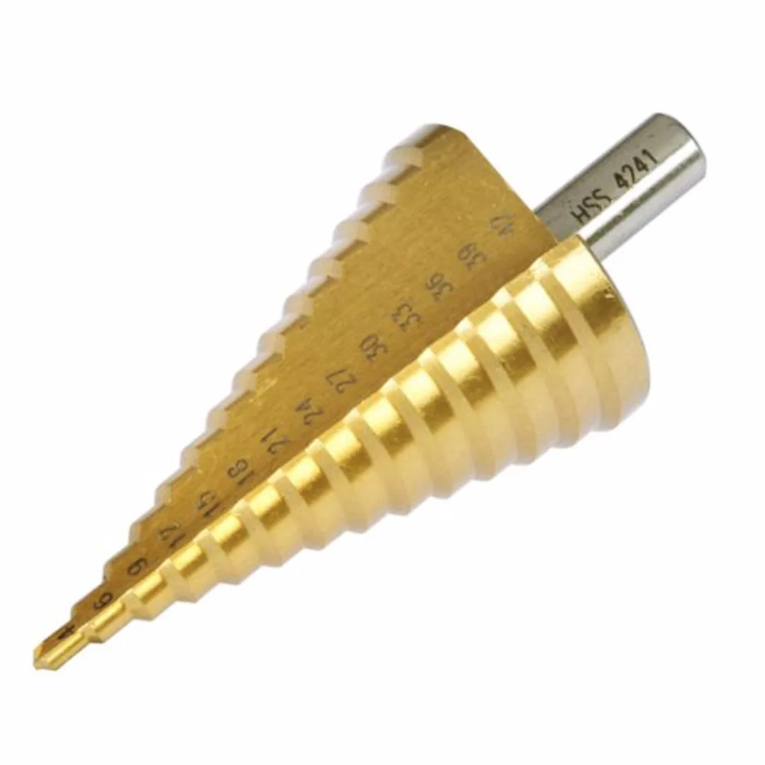 1pc 4 - 42mm HSS Steel Step Drill Bit Titanium Coated Cone Drill Bits Wood Metal Working Tool