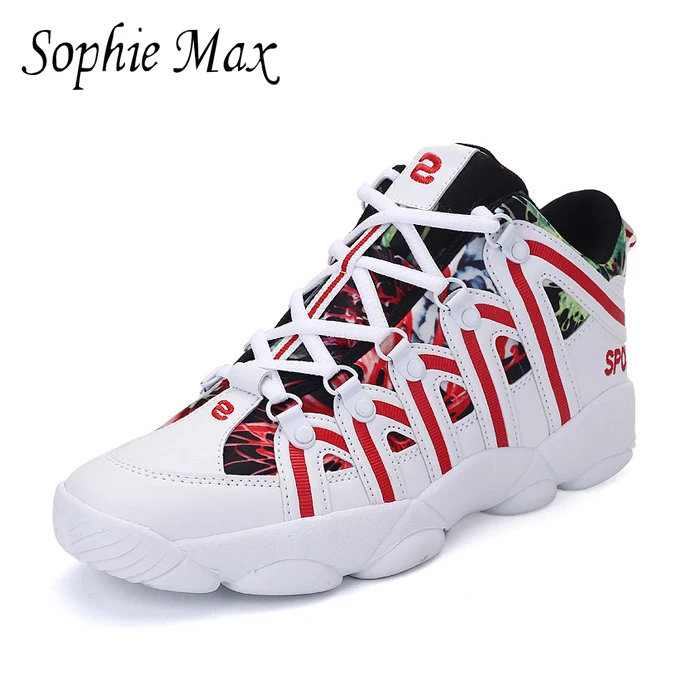 

sophie max sport men new original basketball shoes outdoor sports medium cut height increasing waterproof sneakers 201505