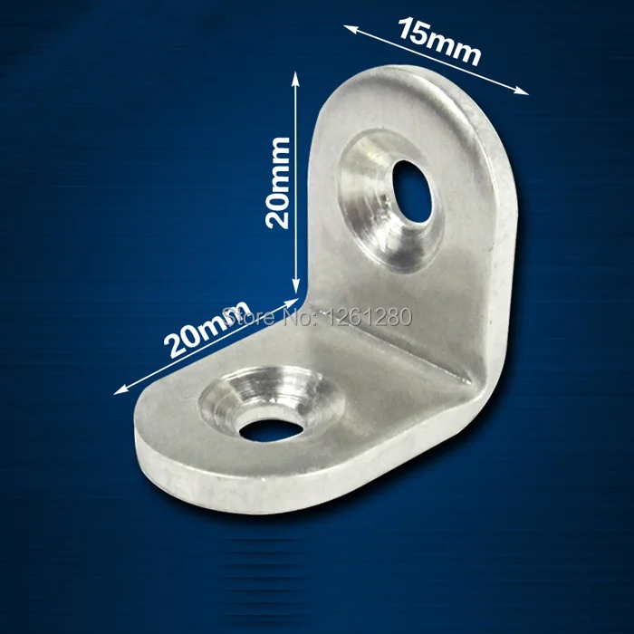 

fee shipping 20*20mm L metal corner bracket Shelf Support angle code furniture fitting DIY part fastener household hardware
