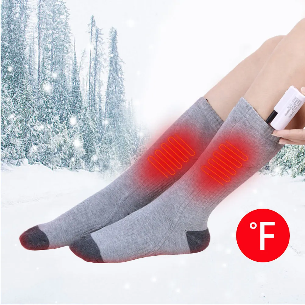 Перезаряжаемые теплые носки Регулируемая температура литиевая батарея инфракрасное Отопление мужские и женские