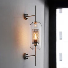 Modern Wall Lamp LED Glass Wall Sconces Bedside Living Room Stair Aisle Bathroom Bedroom Lamp On The Wall Sconce Light Fixture modern nordic solid wood led rotated wall lamp bedside night light bedroom living room aisle sconce light fixture wall decor art