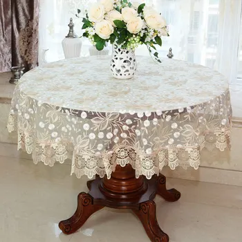 

Coffe Round Tea Table Cloth Lace Tablecloth Modern Hollow Table Cover Dinning obrus tischdecke toalha mesa tovaglia tavolo E11