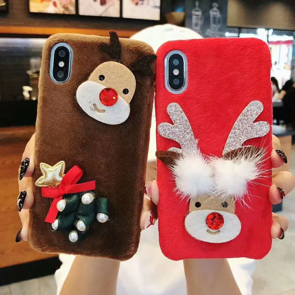 Easterm X Чехлы новогодний Рождественский теплый зимний чехол для iPhone XS 6 S Plus 7 8 P XR MAX