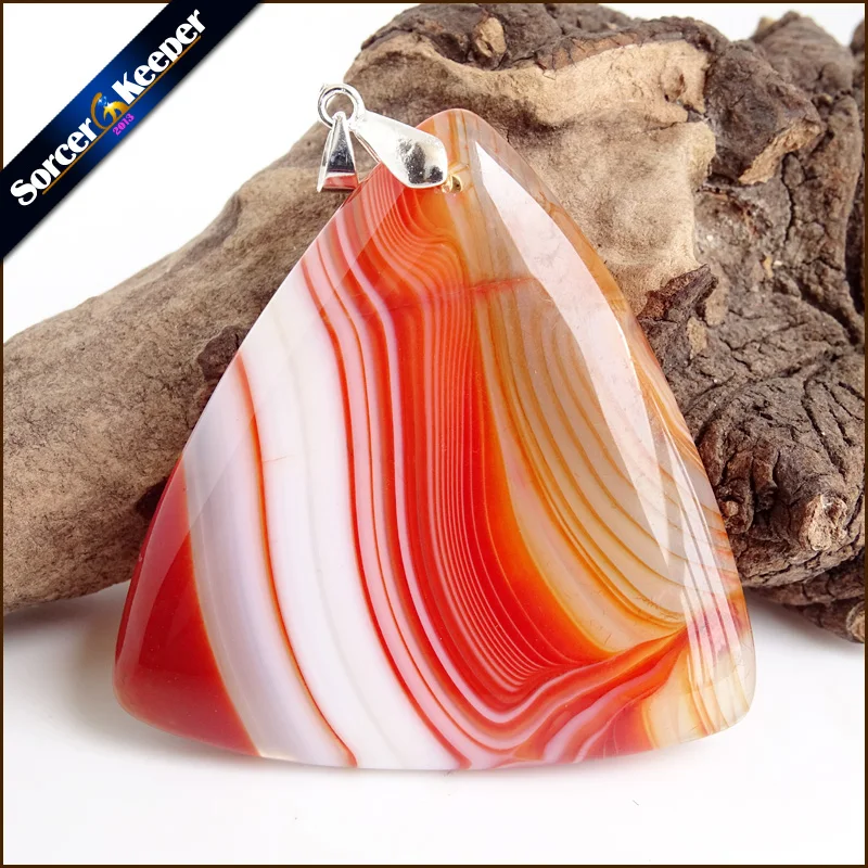 

Fashion Women Man Necklaces Pendants Red Natural Botswana Agates Stone Slide Healing Crystal for Jewelry Making AA652