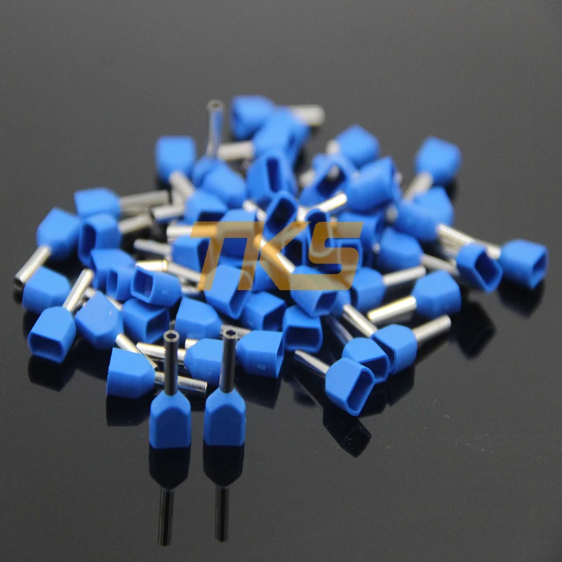 TE2508 TE2510 TE2512 2X14 AWG парных &amp Двойной вход провода и кабели наконечник для проводов 2