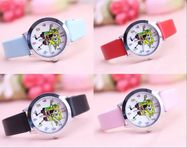 Drop Shipping Hot Sell SpongeBob 3D Cartoon Watches Boy's Kids Alloy Case leathe Drop Shipping Hot Sell SpongeBob 3D Cartoon Watches Boy's Kids Alloy Case leathe