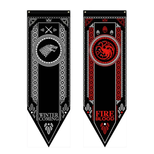 Game of Thrones House Targaryen Stark Tournament Flag Printing Poster Outdoor Match Hanging