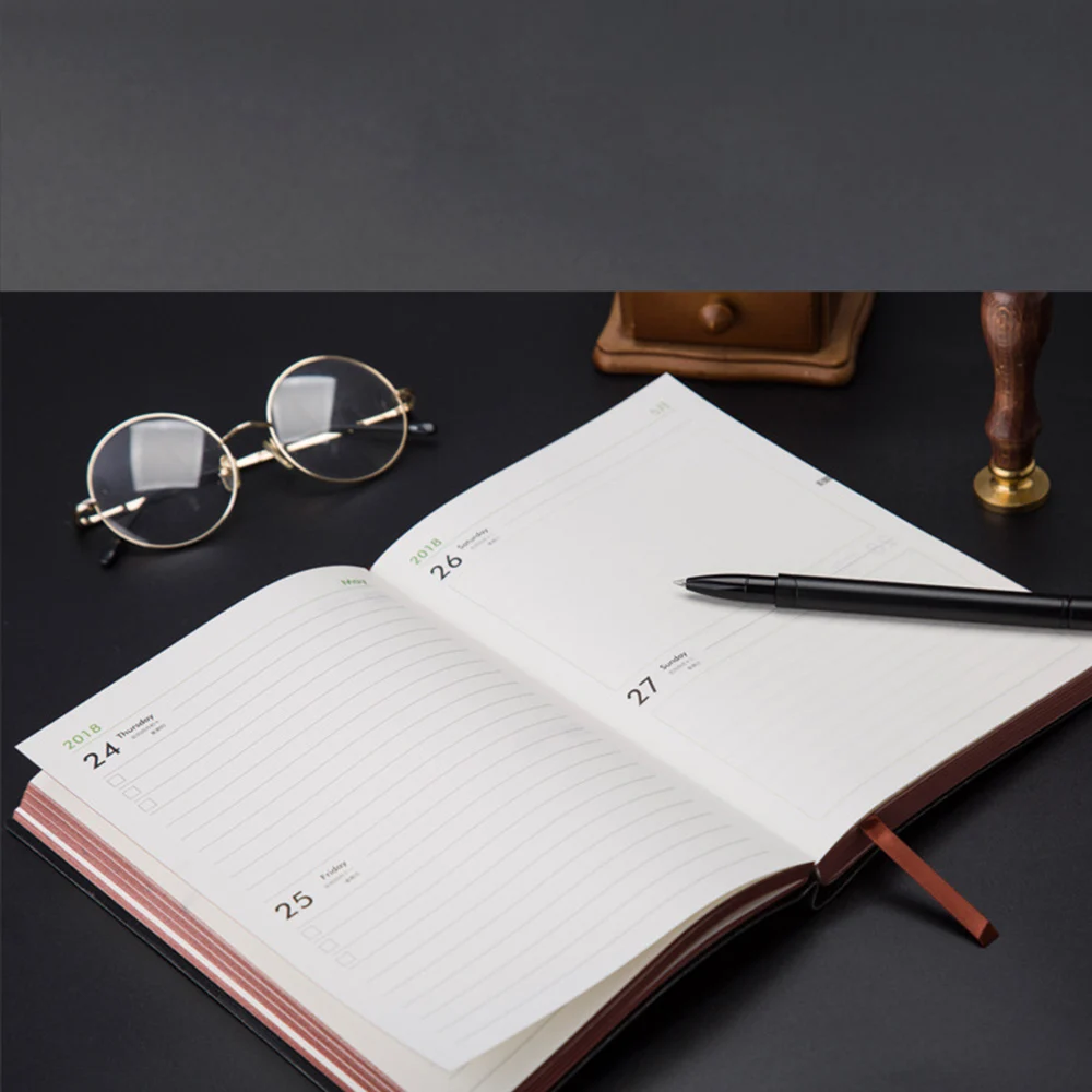

Black Schedule Month Planner Notepad Gifts Journal Calendar Note Book Convenient Office Supplies Decent