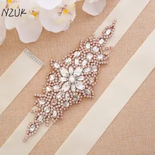 Пояс невесты розовое золото стразы свадебный пояс кристалл пояс и SashHandmade алмазный пояс для невесты Dres Y101RG