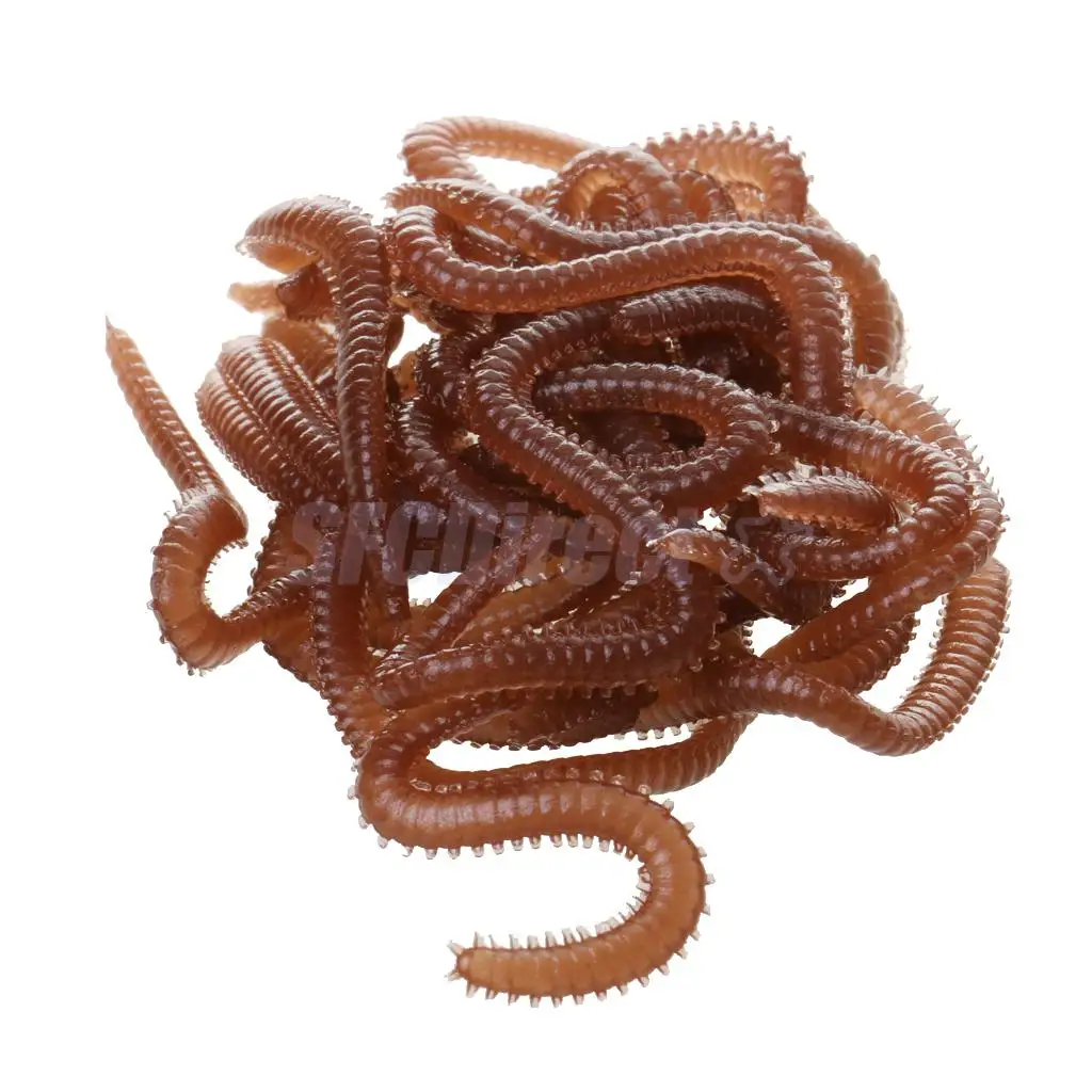 A Box of Earth Worm Soft Lure Bait Great Imitation Flavored and Scented 20g | Спорт и развлечения