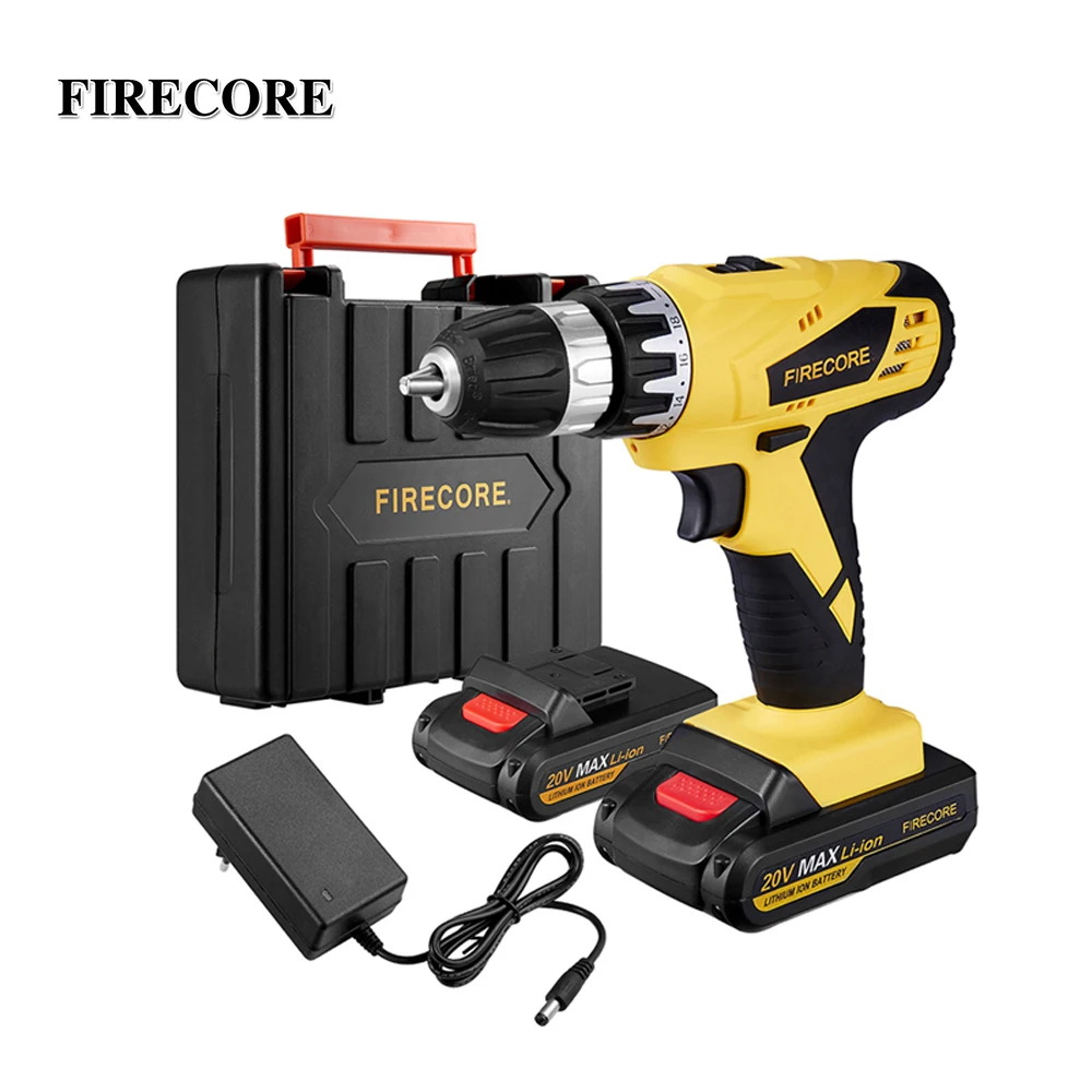 

FIRECORE FED-21A 20V Max Electric Screwdriver Set Cordless Screwdriver Mini Drill Power Driver DC Lithium Battery 1/2Inch 2Speed