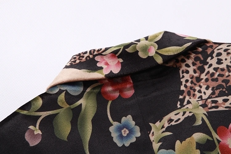 Slim Fit мужской пиджак, жакет деловая повседневная одежда костюм пальто плюс размеры мода животных с цветочным принтом Блейзер Masculino