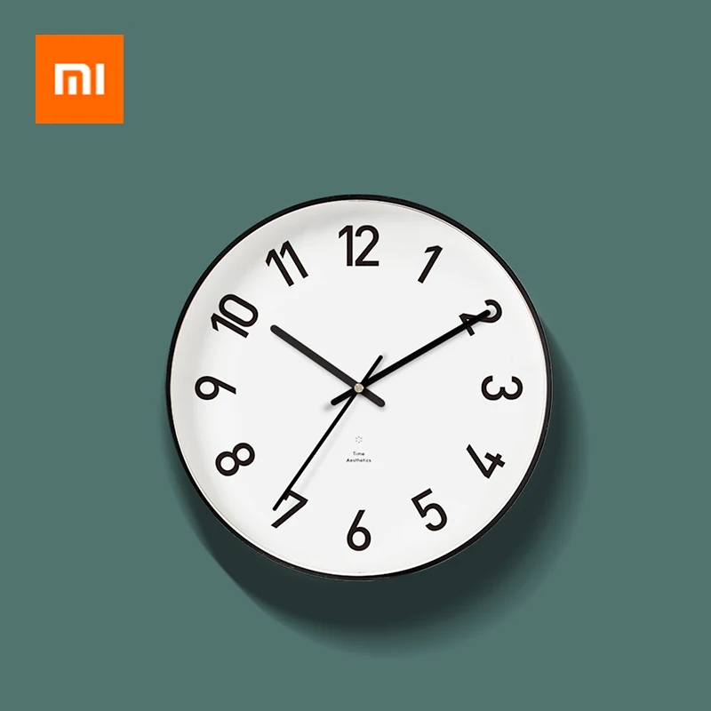 

Xiaomi Time Aesthetics Circular Wall Clock Modern Quartz Clock Solar Movement Mute Noiseless Clock For Home Living Room