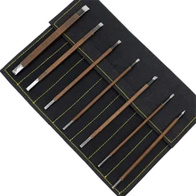 7 шт./компл. камень инструмент для резьбы, нож набор марганца Сталь плоские и Наклонный нож Деревообрабатывающие инструменты для резьбы по дереву энтузиастов