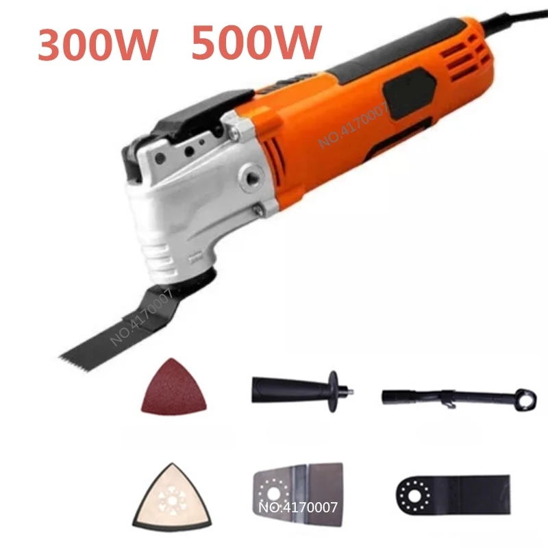 

220V 3.5A Variable Speed Electric Multifunction Oscillating Tool Kit Multi-Tool Power Tool Electric Trimmer Saw w/ Accessories