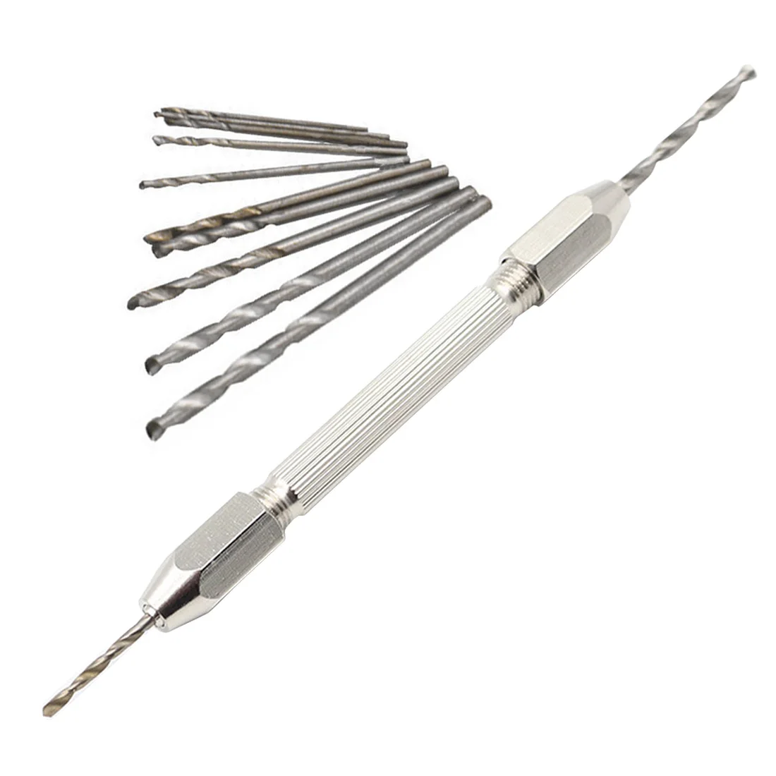

0.5-3.2mm Portable Mini Manual Hand Drill Copper High Speed Steel Hand Drill Chuck Twsit Micro Drill Bit Tool