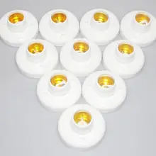 10 шт./лот E14/E27 розетка белая прямоугольная раковина E14/E27 держатель лампы для Светодиодный светильник, не более AC250V 60W