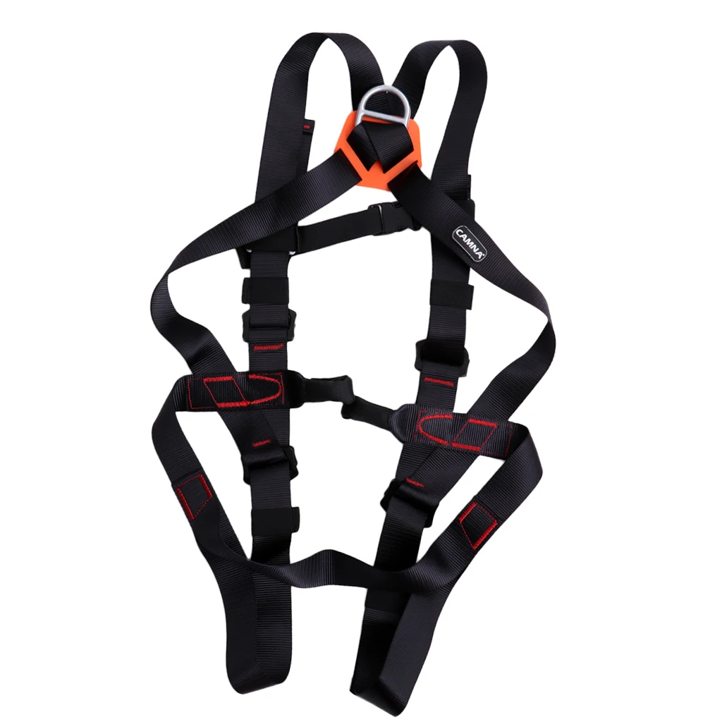 MagiDeal Adjustable Body Safety Waist Harness Climbing Belt Fall Protection Full Body Rock Climbing Harness Body Seat Belt