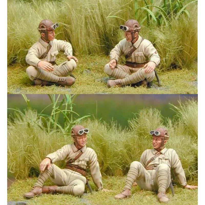 

1/35 Resin Figures WWII Japan Tank Soldiers in Rest 4pcs/set Model Kit