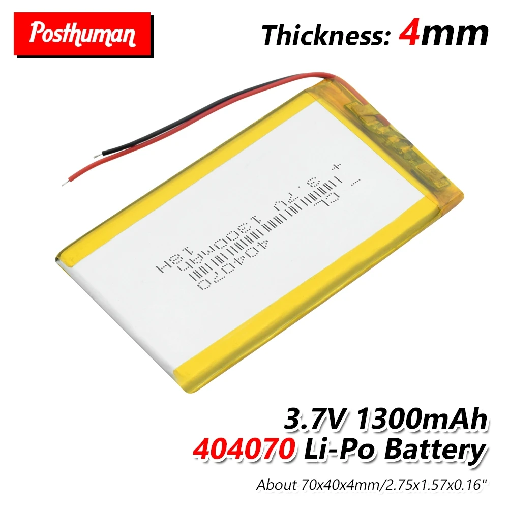 Полимерная батарея 1300 mah 3,7 V 404070 литий-ионная аккумуляторная батарея для умного дома dvr, gps, mp3, mp4, MID PDA psp power Bank, электронная книга - Цвет: 1 Piece