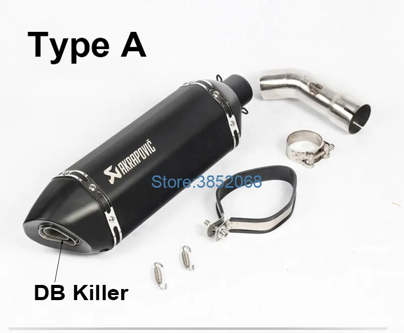 

Motorcycle Exhaust Mufller Pipe for FZ8N FZ8100F Middle Pipe Adapter with Akrapovic Muffler Escape With DB Killer