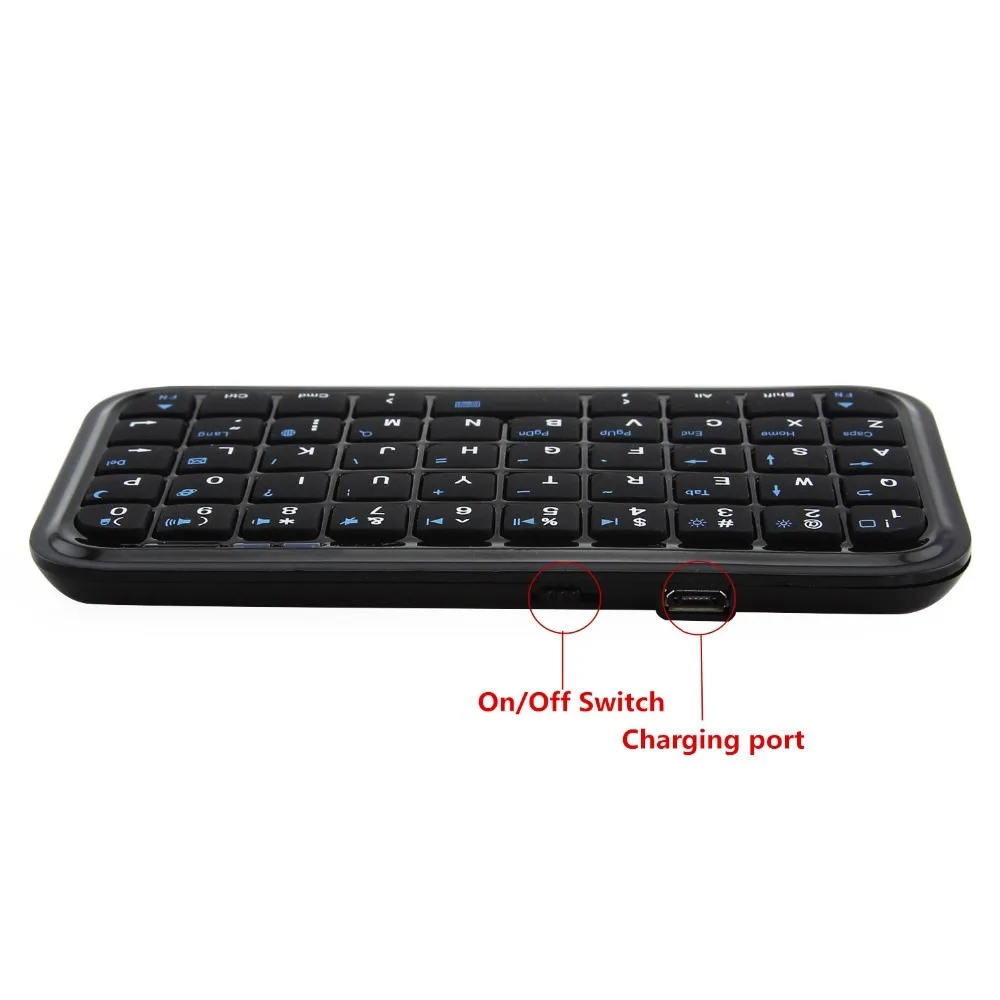Беспроводная Bluetooth 3,0 клавиатура перезаряжаемая супер мини клавиатура 49 ключ ультра-тонкая портативная клавиатура для IOS телефона Android планшета
