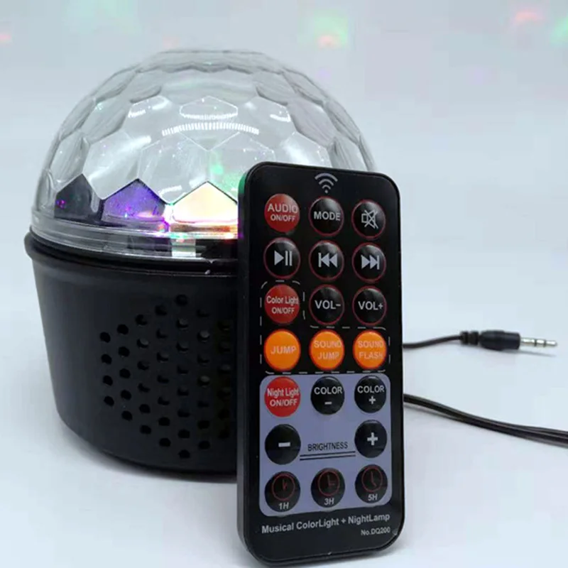

Portable Stage Light with Remote DJ Lights with Bluetooth Speaker LED Disco Ball Lights Party Dropshipping