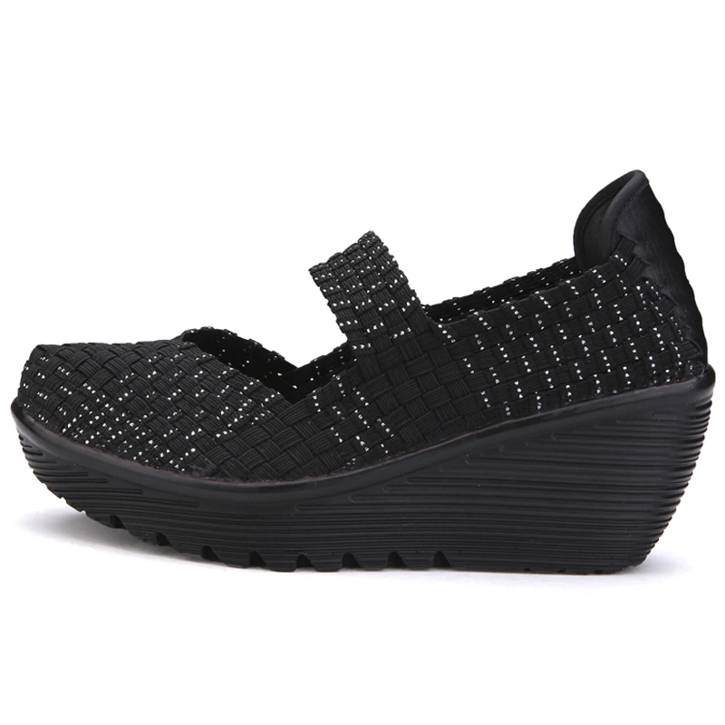 Босоножки BeckyWalk женские на платформе плетеные сандалии плоской подошве разные
