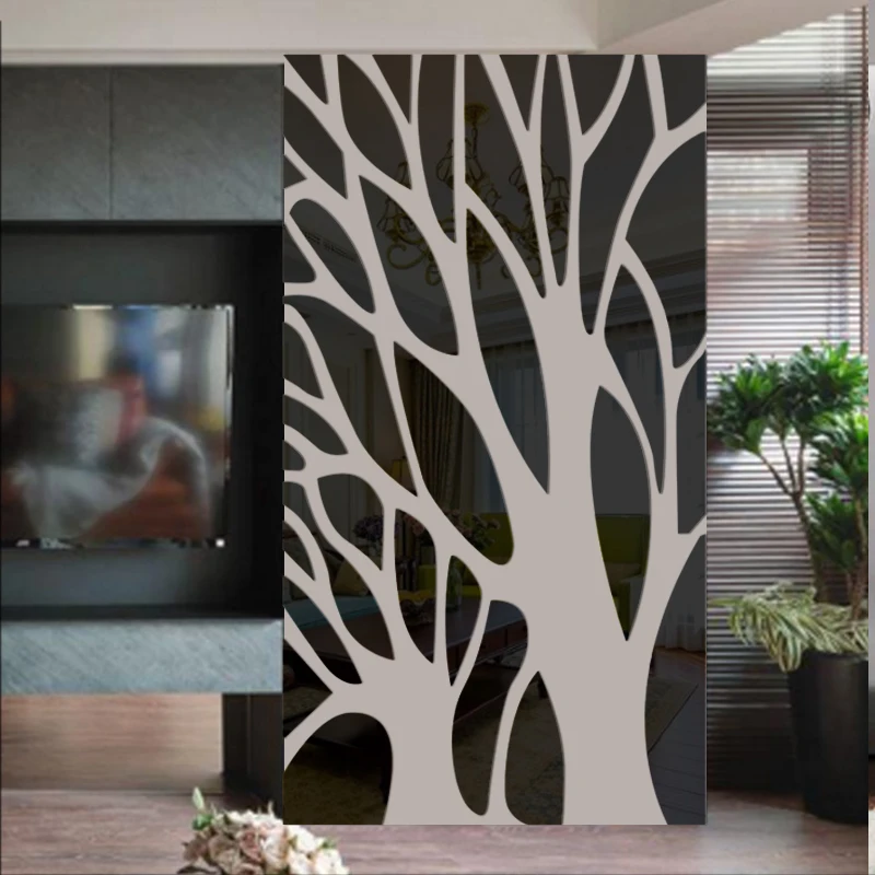 Большие ветви деревьев узор акриловая наклейка для зеркала спальня гостиная вход ресторан ТВ диван задний план стены стикеры s