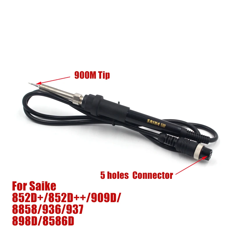 

Saike 907 Replace Electric Soldering iron handle 2pcs A1322 Heating element for Electric Rework station iron 907 24V 50W handle