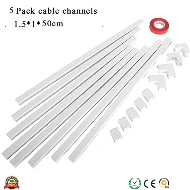 

One-Cord Channel Cable Concealer Mini Cover Cable Management System Raceway Kit for Hiding a Single Ethernet Cable Speaker Wire