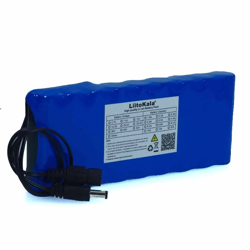 Liitokala 12 v 9.8Ah 9800 mAh 18650 аккумуляторная батарея 12,6 V Защитная плата CCTV устройство для контроля состояния аккумулятора резервного питания