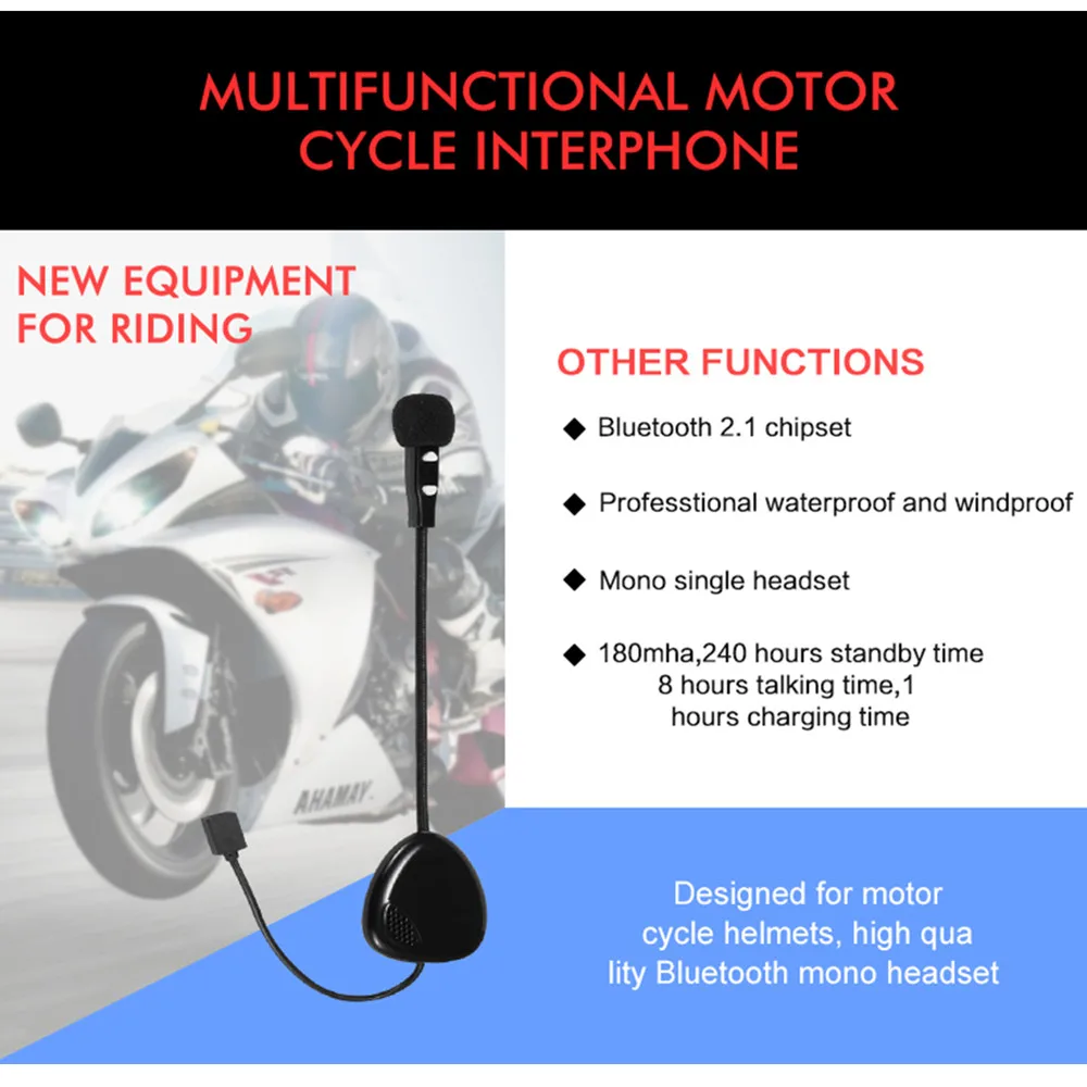 V1-1 новейшая модернизированная противопомеховая гарнитура для шлема мотоциклетный Bluetooth шлем для верховой езды свободные наушники Водонепроницаемая гарнитура