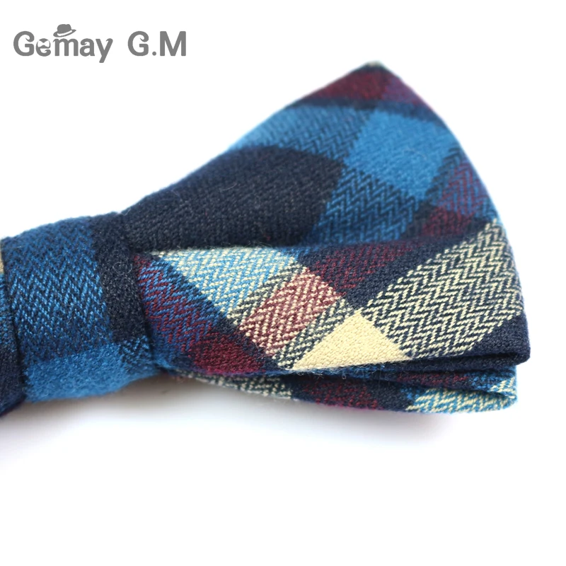 Formal Commercial Bowtie for Men's Wedding Party Male Skinny Plaid Bow ties Gravatas Slim Cravat Accessories