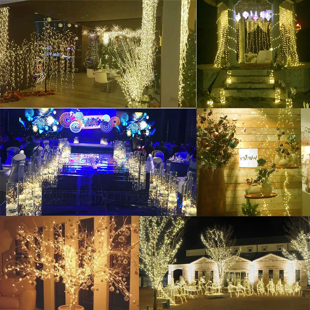 5 м 50 светодиодный светильник-гирлянда из медной проволоки, Ночной светильник, праздничный светильник, гирлянда, Сказочная Рождественская елка, украшение для свадебной вечеринки