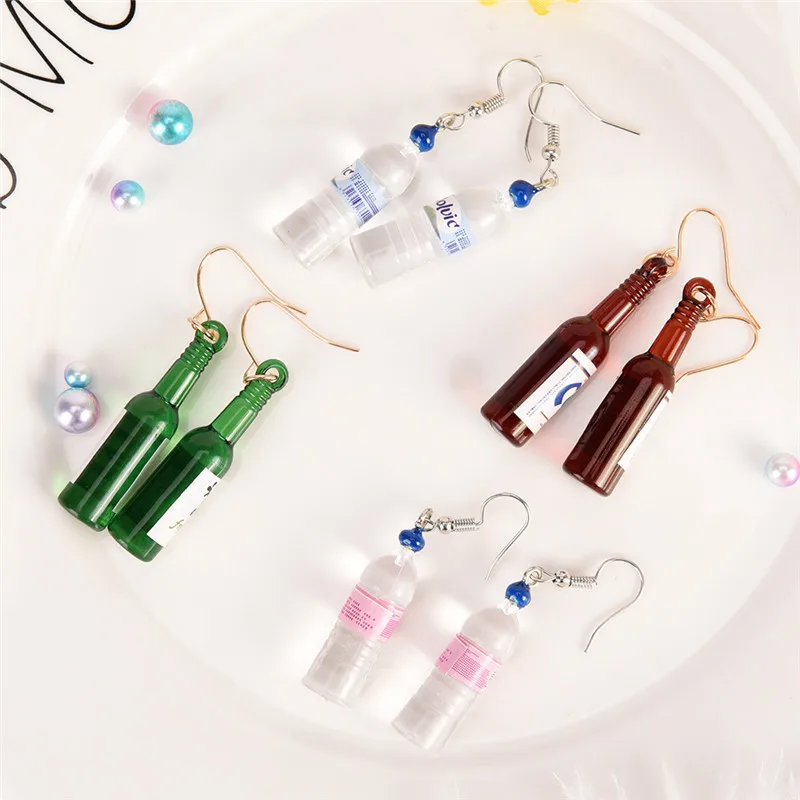 1Pair Women's Resin Wine Bottle Dangle Earring Personality Party Earrings Hot | Украшения и аксессуары