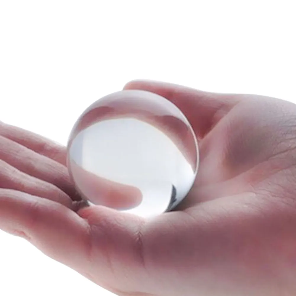 40/30 мм магический шар из хрустального стекла, целебный прозрачный стеклянный шар, шар из камня с основанием, шары для украшения дома на удачу