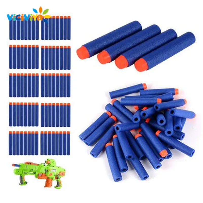 VICIVIYA 100Pcs for Nerf Soft Toy Gun Bullets Round Head Air Hole Foam Darts Bullet 7.2cm for N-strike Elite Series Blasters VICIVIYA 100Pcs for Nerf Soft Toy Gun Bullets Round Head Air Hole Foam Darts Bullet 7.2cm for N-strike Elite Series Blasters