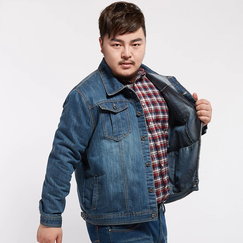 Мужская ковбойская куртка большого размера 5XL 6XL 7XL 8XL2019 осенняя джинсовая