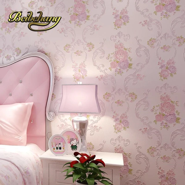 Beibehang Europäischen stil garten stil maische rosa wand papier ... Beibehang Europäischen stil garten stil maische rosa wand papier ...