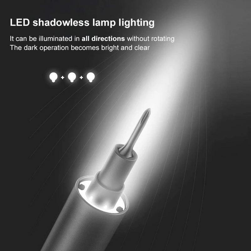  Xiaomi Wowstick 1F+ 1F Pro Mini Electric Screw Driver Set Bits Toolkit Alloy Body LED Light for Pho