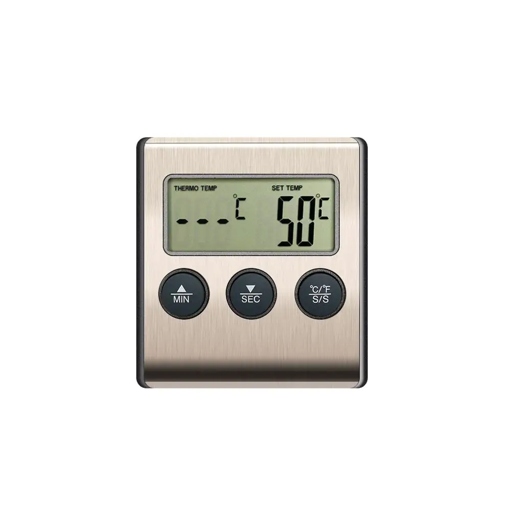 

Digital Lcd Display Probe Food Thermometer Timer Bakeware Kitchen BBQ Meat Cooking Temperature Meter