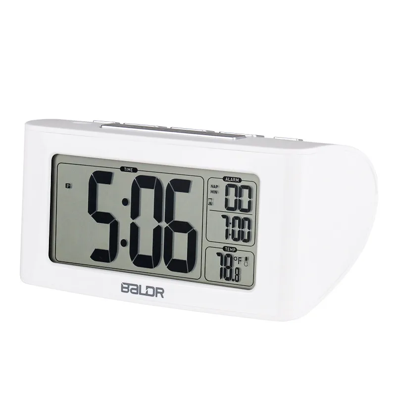 BALDR цифровой таймер Nap будильник Быстрая настройка ЖК-дисплей температуры настольные часы белый термометр с фоновой подсветкой