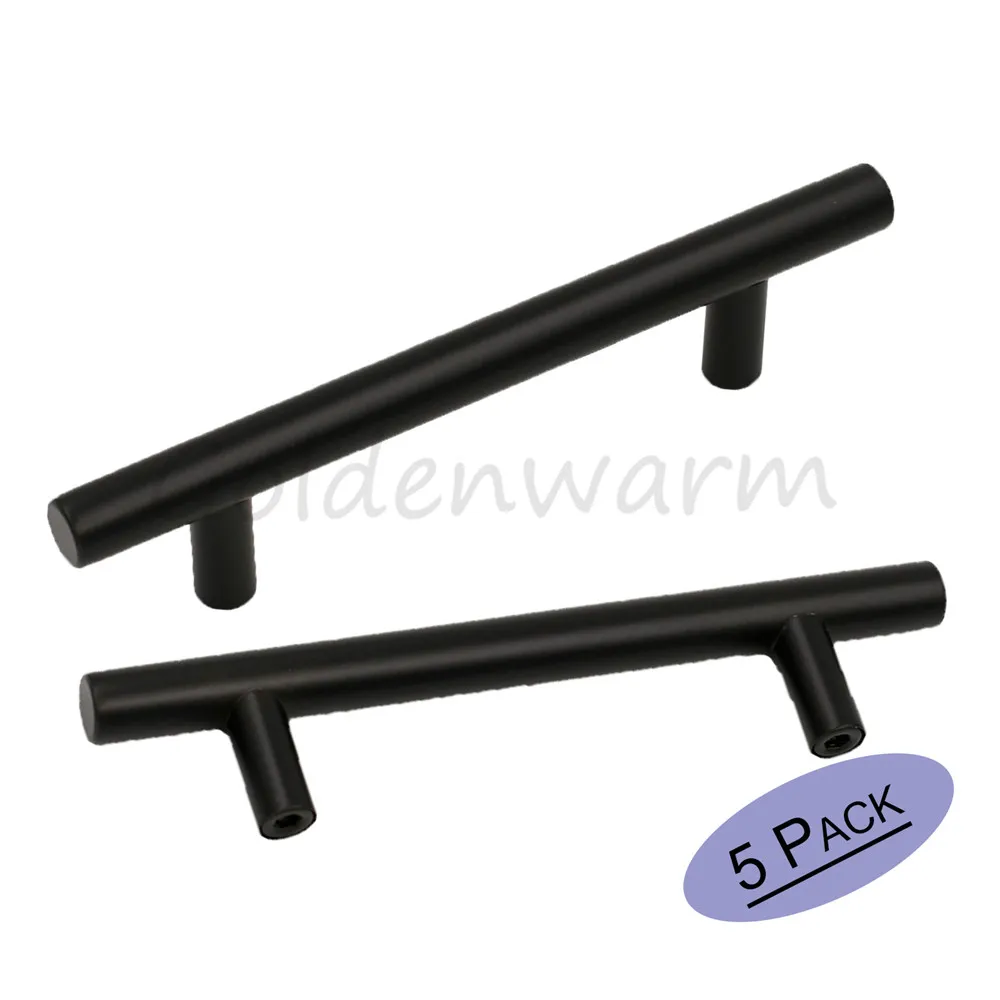 Goldenwarm Stainless Steel Black Pulls Handles Hole Centers