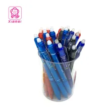 Канцелярские принадлежности xiamei 12 шт. стирание при нажатии гелевая ручка 0,6 мм красные синие чернила синие Черные стирающиеся ручки для канцлера и школьных принадлежностей